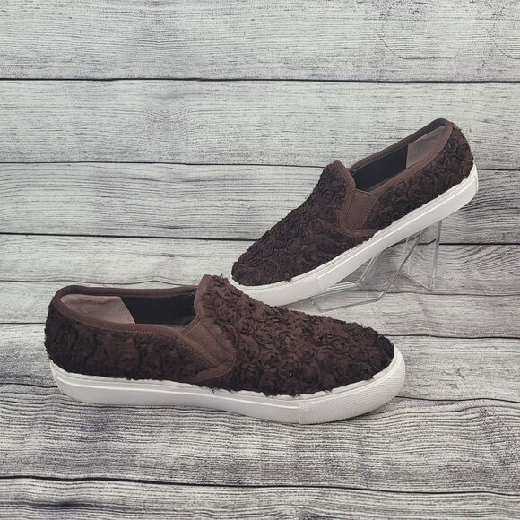 Tory Burch Women's Rosette Brown Sneakers  Size 8.5 - Picture 2 of 8